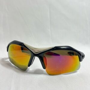 Oakley Sunglasses with Black Frame and Yellow-Orange Lenses